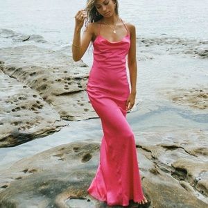 Sabo Skirt Rouge Slip Maxi Dress